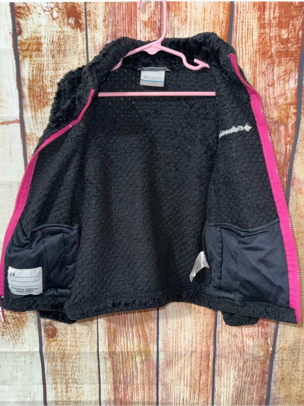 Columbia Girls size XS 6/6X Black Fireside Sherpa Jacket